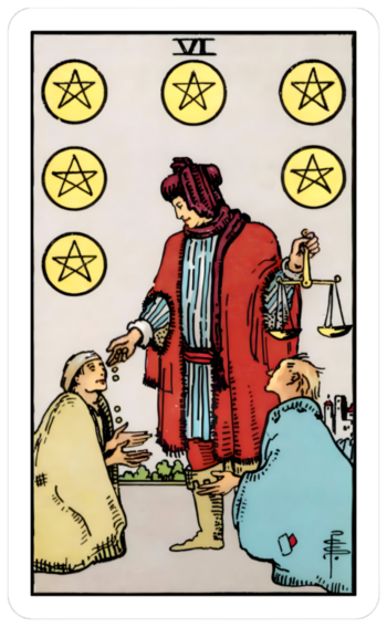 6 of pentacles