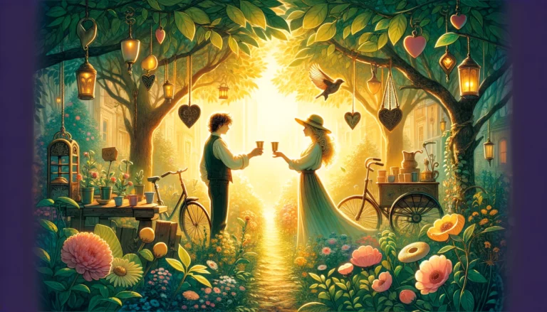 "A heartwarming illustration conveying warmth, nostalgia, and genuine affection, complementing the exploration of emotional connections and memories associated with the card."