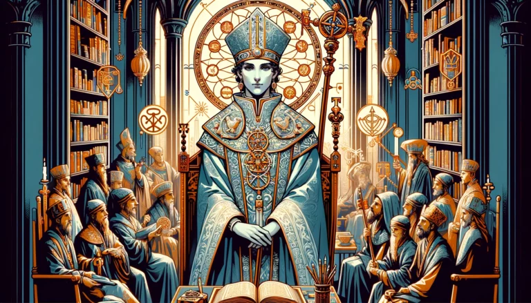 "Visual depiction symbolizing a guide, mentor, or figure of authority embodying traditional values, wisdom, and spiritual guidance, suitable for your article."