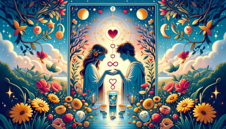 "Visual representation embodying harmonious and destined love connection."