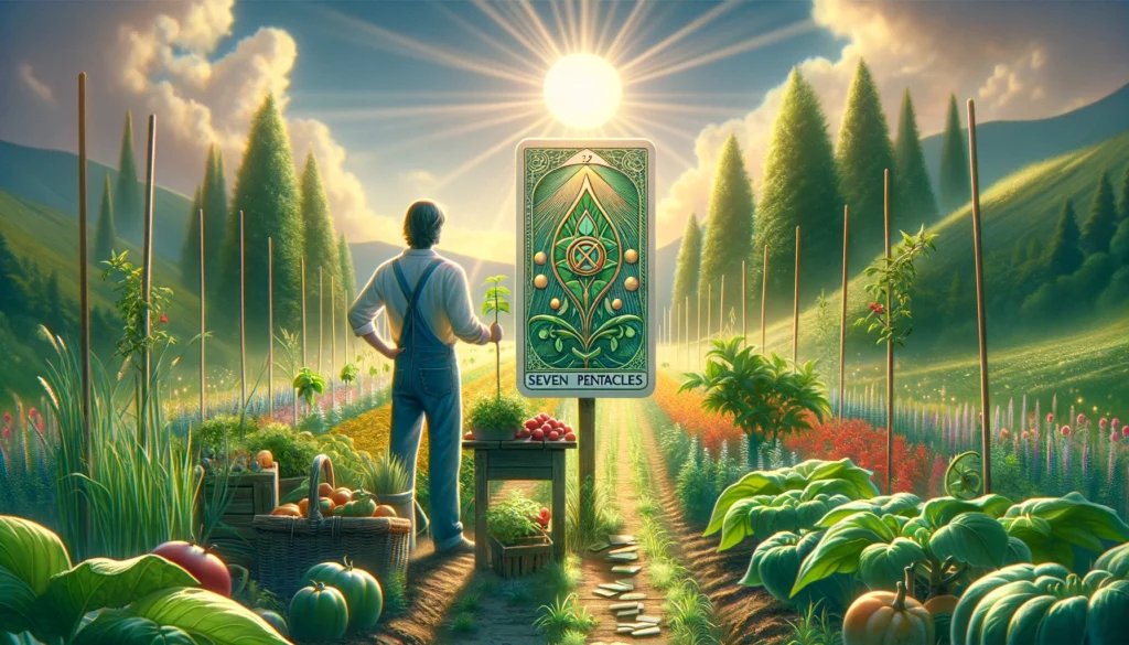 The image depicts an individual standing in a lush garden surrounded by vibrant vegetation and blooming flowers. The atmosphere is serene and tranquil, symbolizing a positive outcome resulting from patience and continued effort. This visualization suggests a "Yes" regarding whether persistence and dedication will lead to success, highlighting the importance of strategic planning and nurturing one's investments over time.






