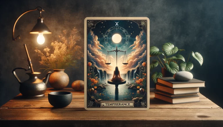 The image depicts a serene and tranquil scene, characterized by balanced elements and a sense of harmony. The composition conveys a feeling of peace and contentment, evoking a desire for emotional and spiritual well-being. This visualization embodies the essence of longing for balance, harmony, and moderation in life, suggesting a yearning for a peaceful existence free from turmoil and stress. It emphasizes themes of calmness, inner peace, and the pursuit of a measured and balanced approach to navigating life's challenges and opportunities.